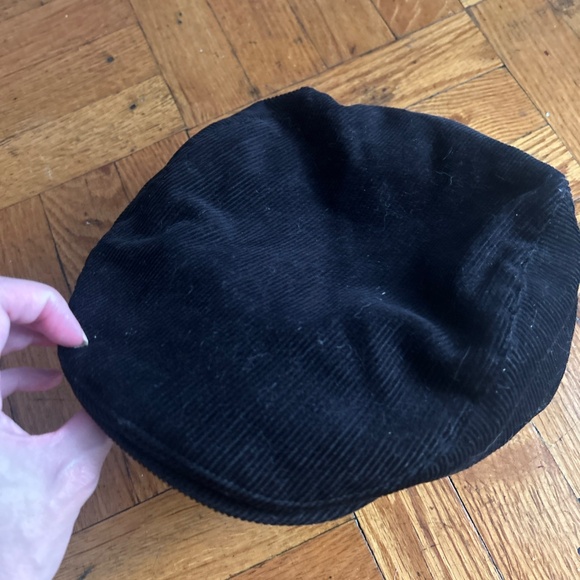 Ted Baker London Driving Newsboy Cap Hat Black Corduroy Gentlemen Medium/Large - Picture 5 of 5